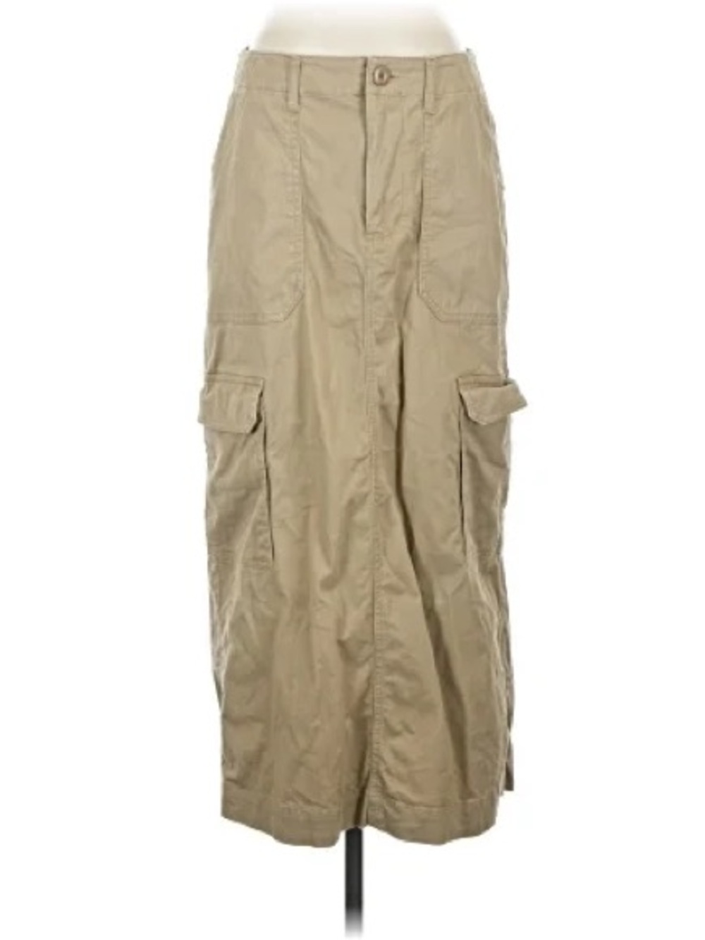 Utility Cargo Pocket Maxi Skirt in Khaki (universal thread) size 12